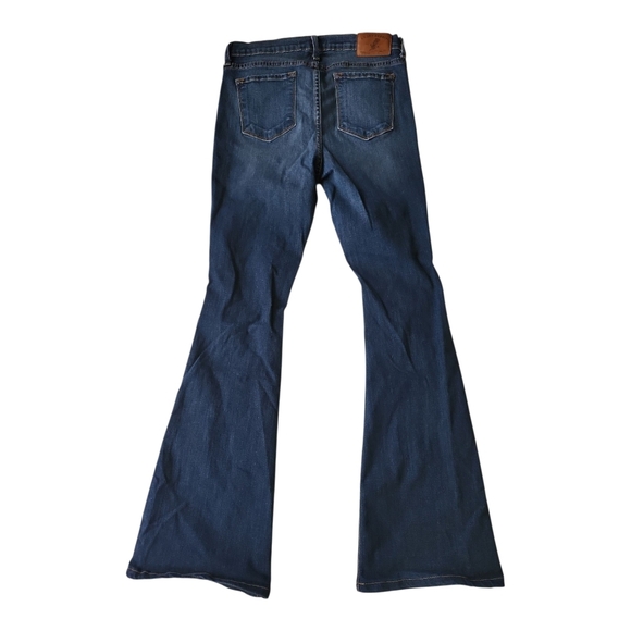 Angry Rabbit Distressed Flare Jeans – Size 29/9, Stretch Denim, High Rise Boho - Picture 2 of 8